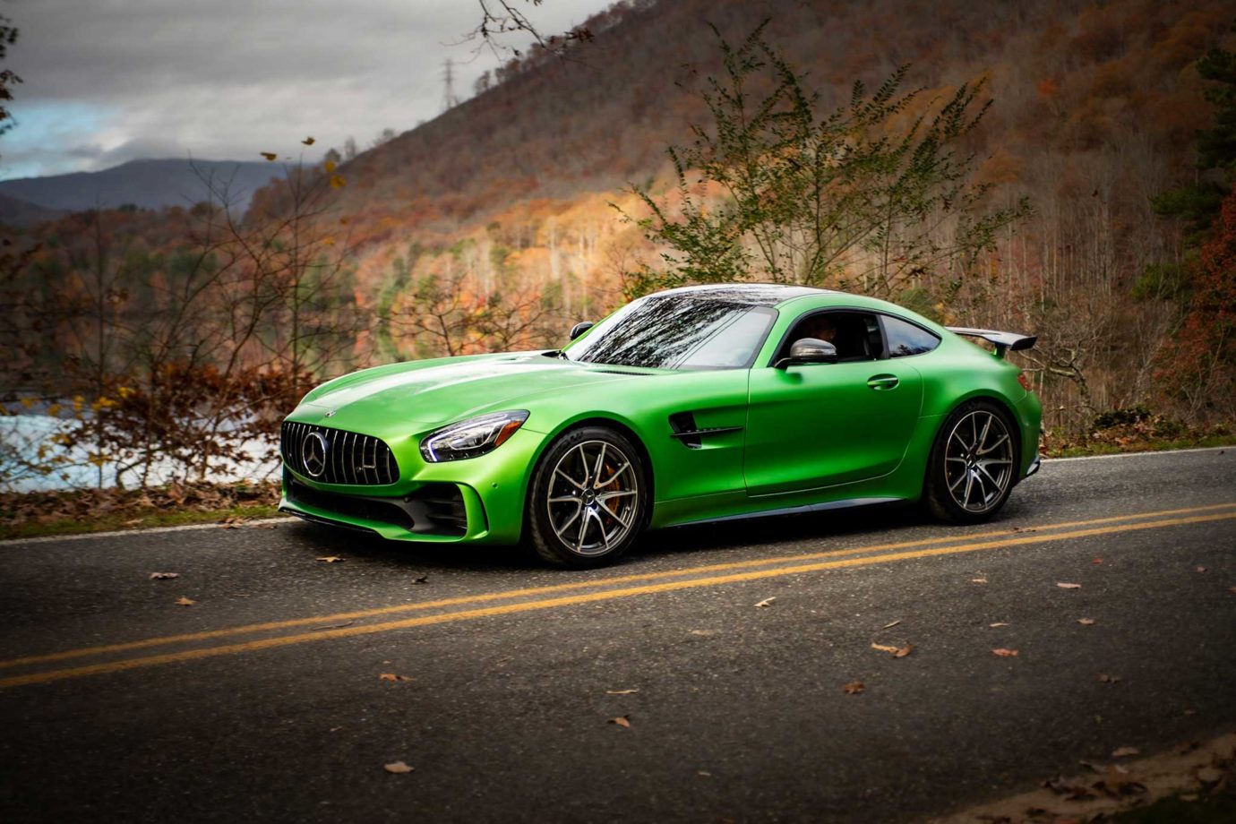 Green Hell Magno AMG driving in Smoky Mountains_RS Xperience
